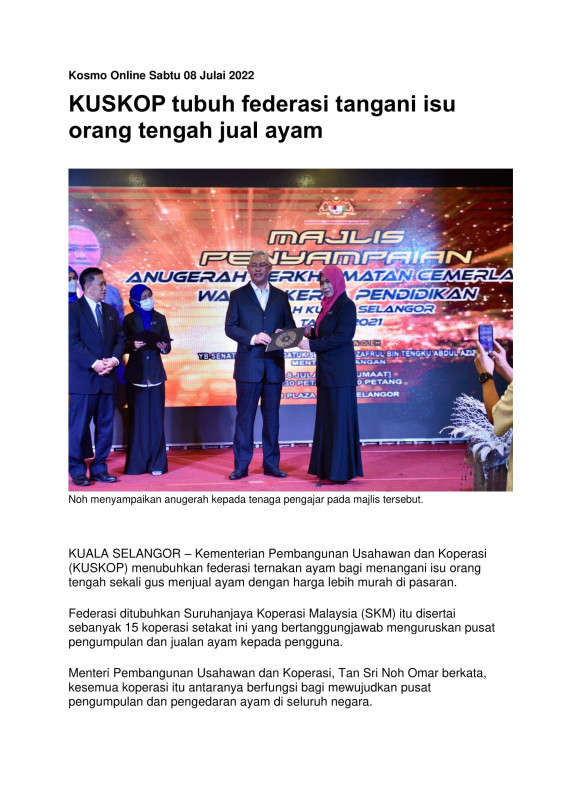 kuskop-tubuh-federasi-tangani-isu-orang-tengah-jual-ayam-kosmo-online-sabtu-08-julai-2022-1